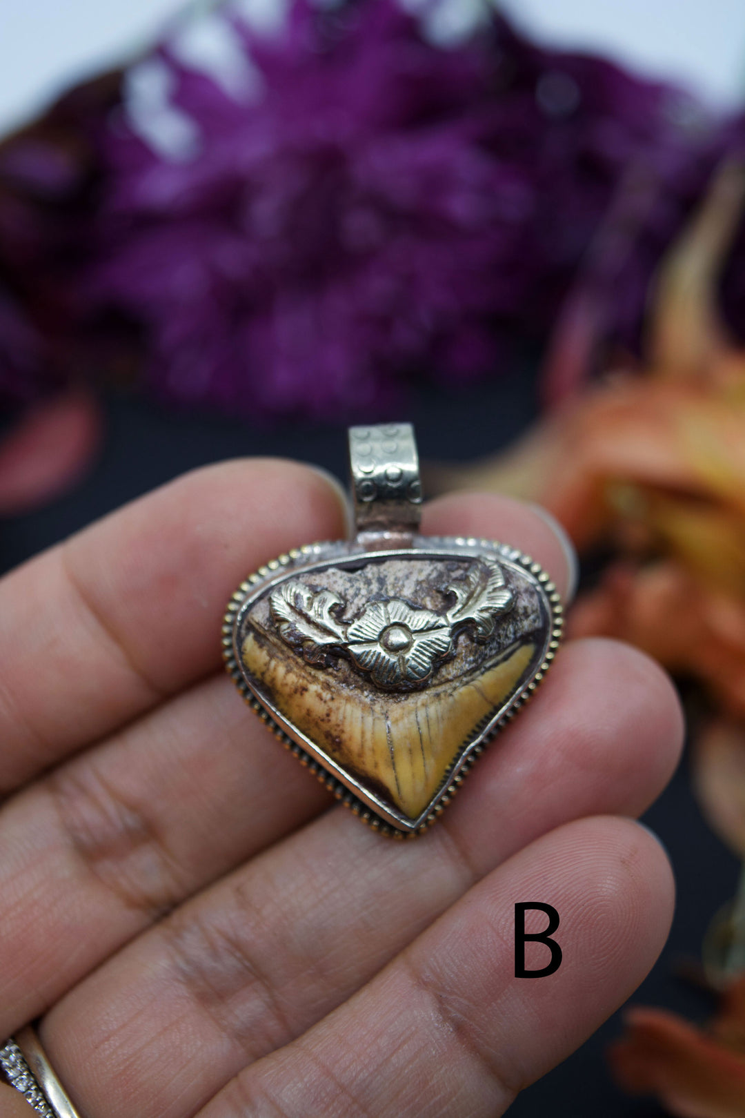 Timeless Shark Tooth Pendant, OOAK, Himalayan Jewelry, Tribal Chic Pendants, Handmade, Gifts