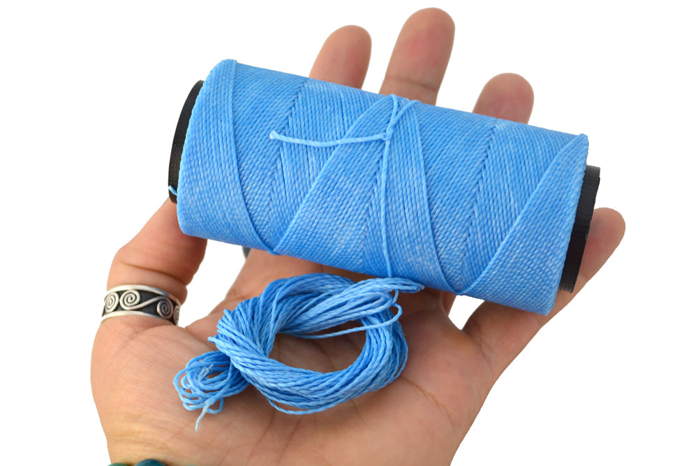 Waxed Polyester Cord, 1mm x pack of 25 feet (8.33 yards), 2-ply / Macrame, Hilo Encerado, Linha Encerada, Polyester Thread, Jewelry Making Supplies