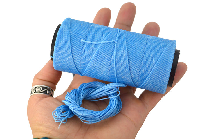 Waxed Polyester Cord, 1mm x pack of 25 feet (8.33 yards), 2-ply / Macrame, Hilo Encerado, Linha Encerada, Polyester Thread, Jewelry Making Supplies