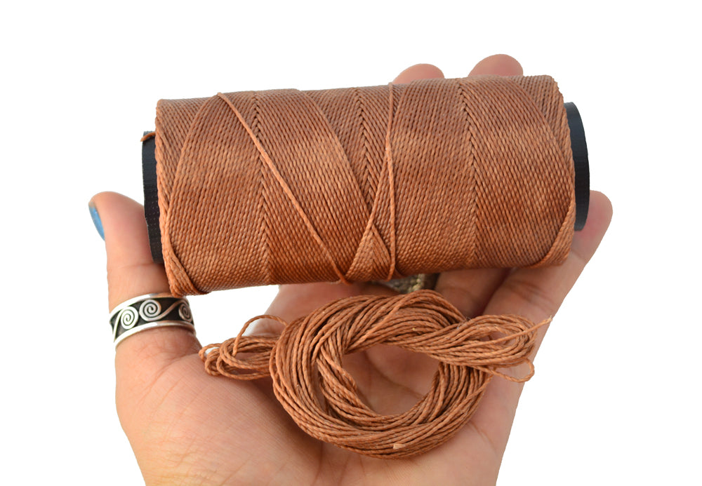Waxed Polyester Cord, 1mm x pack of 25 feet (8.33 yards), 2-ply / Macrame, Hilo Encerado, Linha Encerada, Polyester Thread, Jewelry Making Supplies