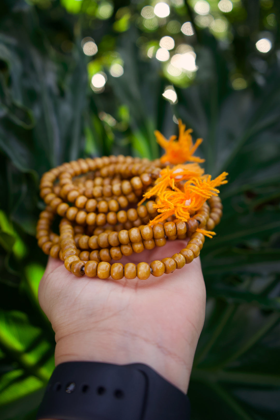 Natural Wooden Rondelle Prayer Beads from Nepal, 108 beads / Meditation Male, Yoga Accessories, Yogi / Wooden Beads, Supplies