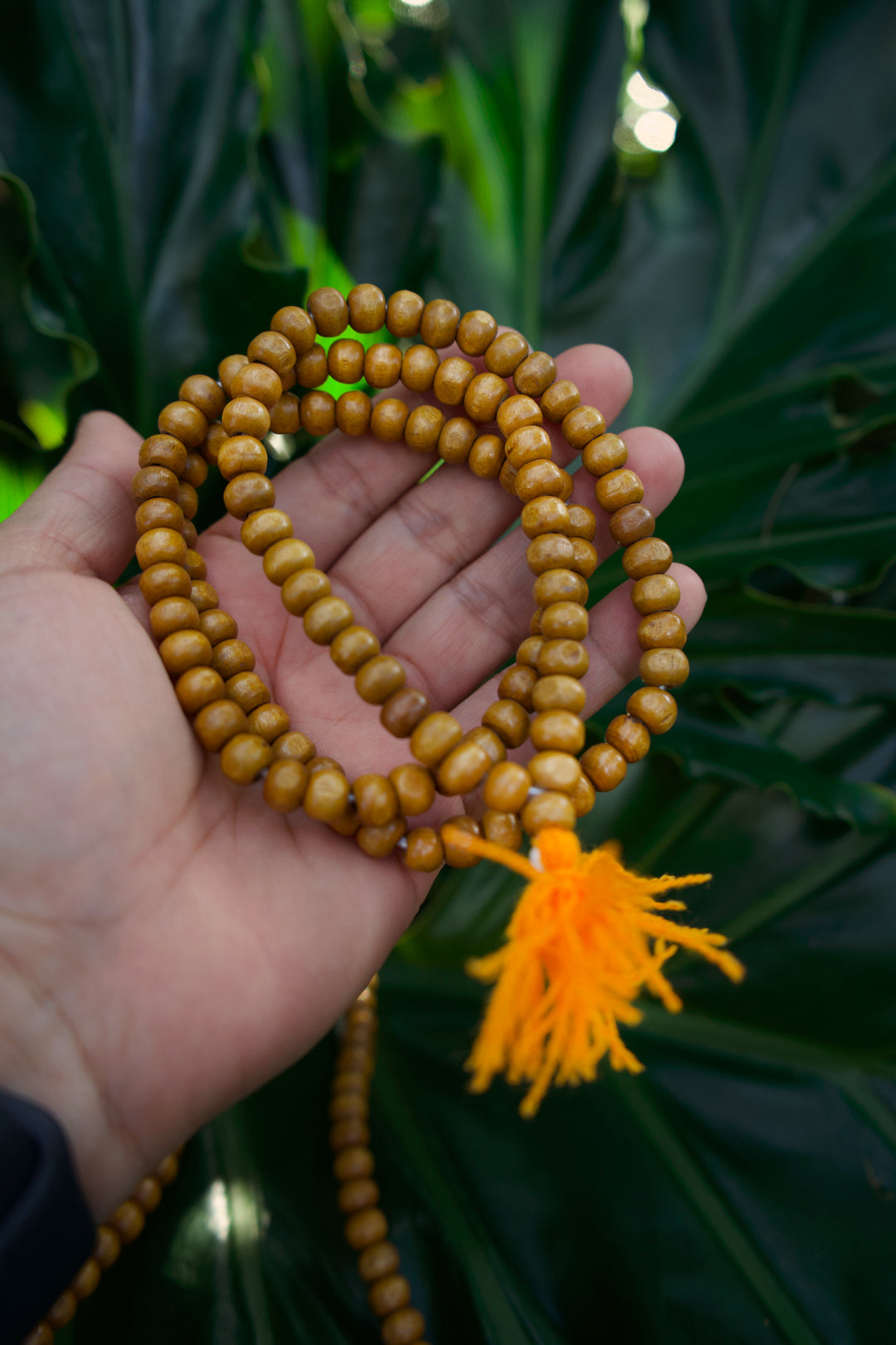 Natural Wooden Rondelle Prayer Beads from Nepal, 108 beads / Meditation Male, Yoga Accessories, Yogi / Wooden Beads, Supplies