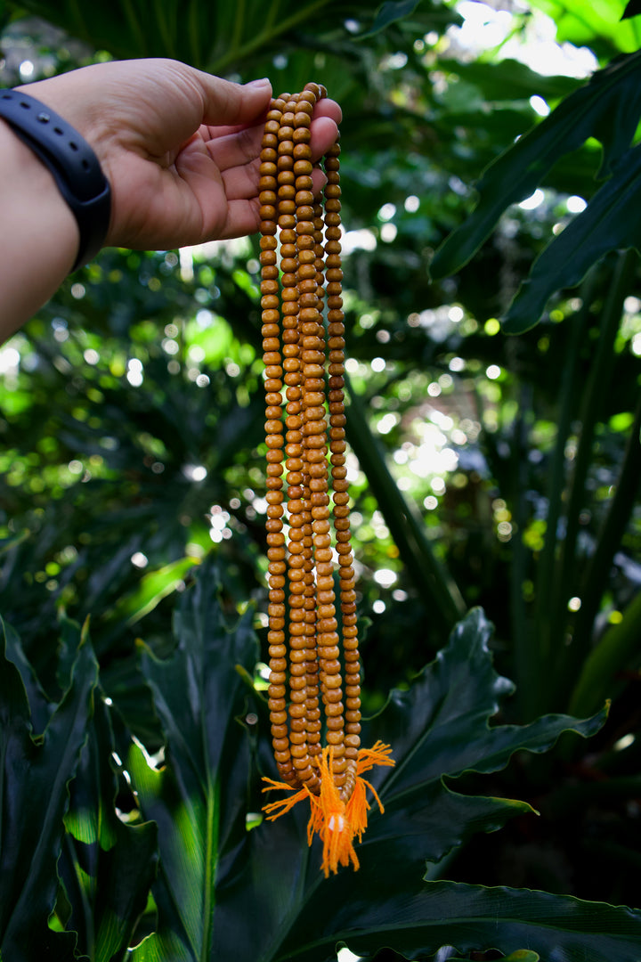 Natural Wooden Rondelle Prayer Beads from Nepal, 108 beads / Meditation Male, Yoga Accessories, Yogi / Wooden Beads, Supplies