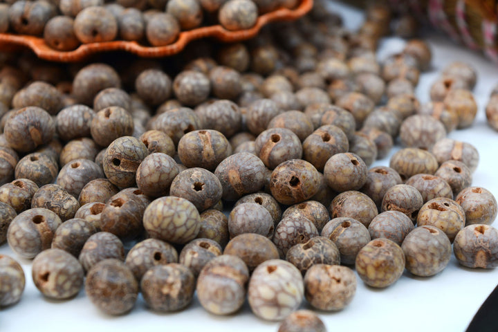Close-up of natural Brain Acai Beads in details.