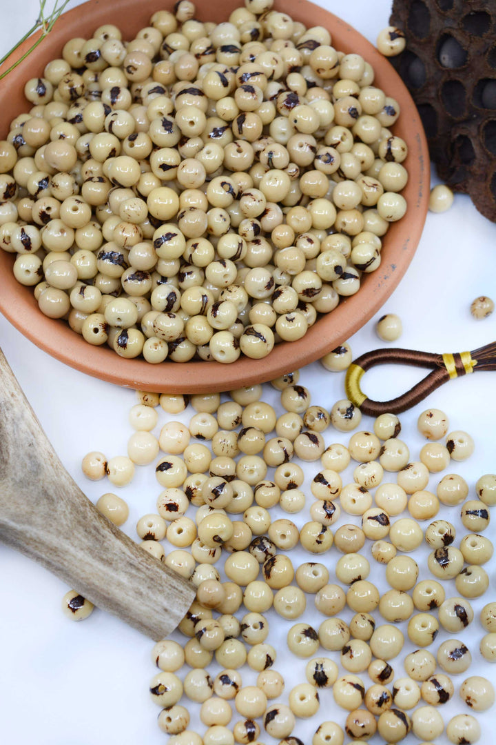 Natural Cream Real Acai Beads displayed on a white background.