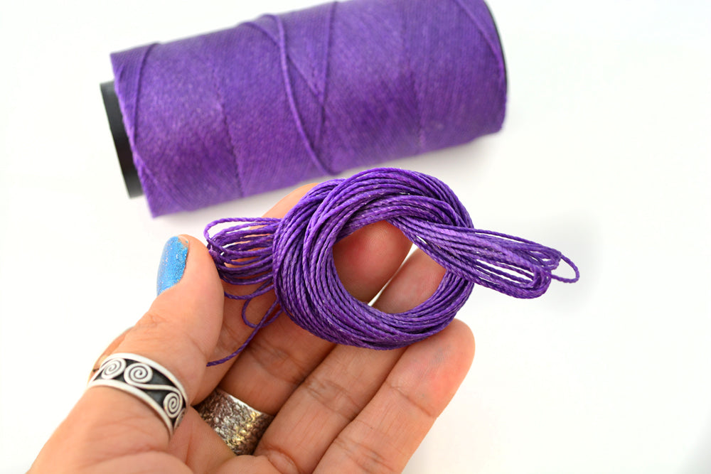 Purple Waxed Polyester Colors for Jewelry Making