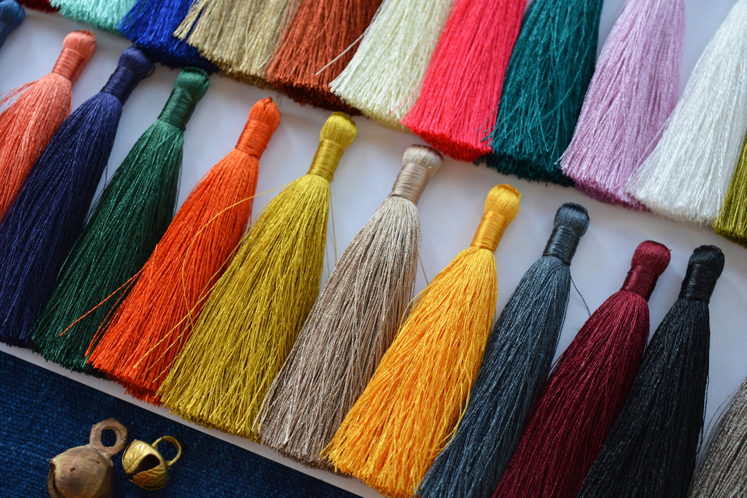 Silky Luxe Jewelry Making Tassel, 3.5", 2 tassels / Tassels for Malas, Earring Tassels, Pick your colors / Handmade Tassels, Supplies